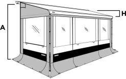 Thule Seitenwand Set Safari Residence G3 5200 / 5003 -Zelt im Freien 110571 607174