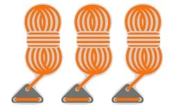 Bent Abspannleinen 3er Set Orange -Zelt im Freien 251461 1777525 1