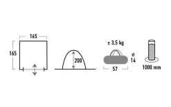 High Peak Mehrzweckzelt Lido -Zelt im Freien 615331 4452195