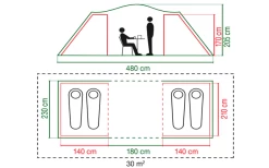 Coleman Spruce Falls 4 Tunnelzelt -Zelt im Freien 629239 4441127