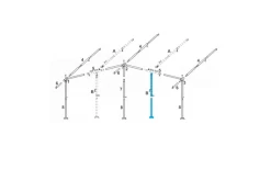 Brand Zusatzgestänge Für Vorzelte Und Zelte Orkanstütze Mit Schelle Und Fuß Stahl 25 Mm Länge 165 - 260 Cm