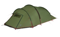 High Peak Falcon 3 LW Lightweight 3 Personen Tunnelzelt Aluminium Gestänge Olive/rot -Zelt im Freien 733028 4904024
