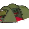 High Peak Falcon 4 LW Lightweight 4 Personen Tunnelzelt Aluminium Gestänge Olive/rot -Zelt im Freien 733370 4904120