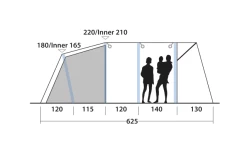 Outwell Avondale 5PA Tunnelzelt -Zelt im Freien 737549 4971986