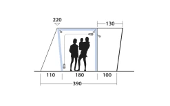 Outwell Jonesville 290 SA Flex Busvorzelt + ONS Leuchtelement-Set Bundle -Zelt im Freien 748541 5008487
