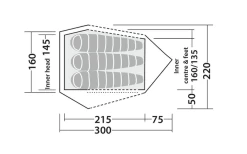 Robens Challenger 3XE Tunnelzelt Grün -Zelt im Freien 771893 5131136