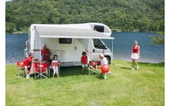 Fiamma F45L 450 Markise Gehäusefarbe Polar White Tuchfarbe Royal Grey 450 Cm -Zelt im Freien 808556 5279069