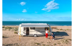 Fiamma F80s 290 Markise Gehäusefarbe Polar White Tuchfarbe Royal Grey 290 Cm -Zelt im Freien 809945 5288006