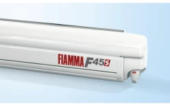Fiamma F45s 260 Markise Gehäusefarbe Polar White Tuchfarbe Royal Grey 260 Cm