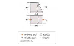 Vango Tall Annex Elements ProShield Anbau Für Balletto & Tuscany -Zelt im Freien 822404 5321627
