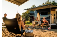 Fiamma F80s Ducato 320 Markise Gehäusefarbe Deep Black Tuchfarbe Royal Grey 320 Cm -Zelt im Freien 822722 5315021